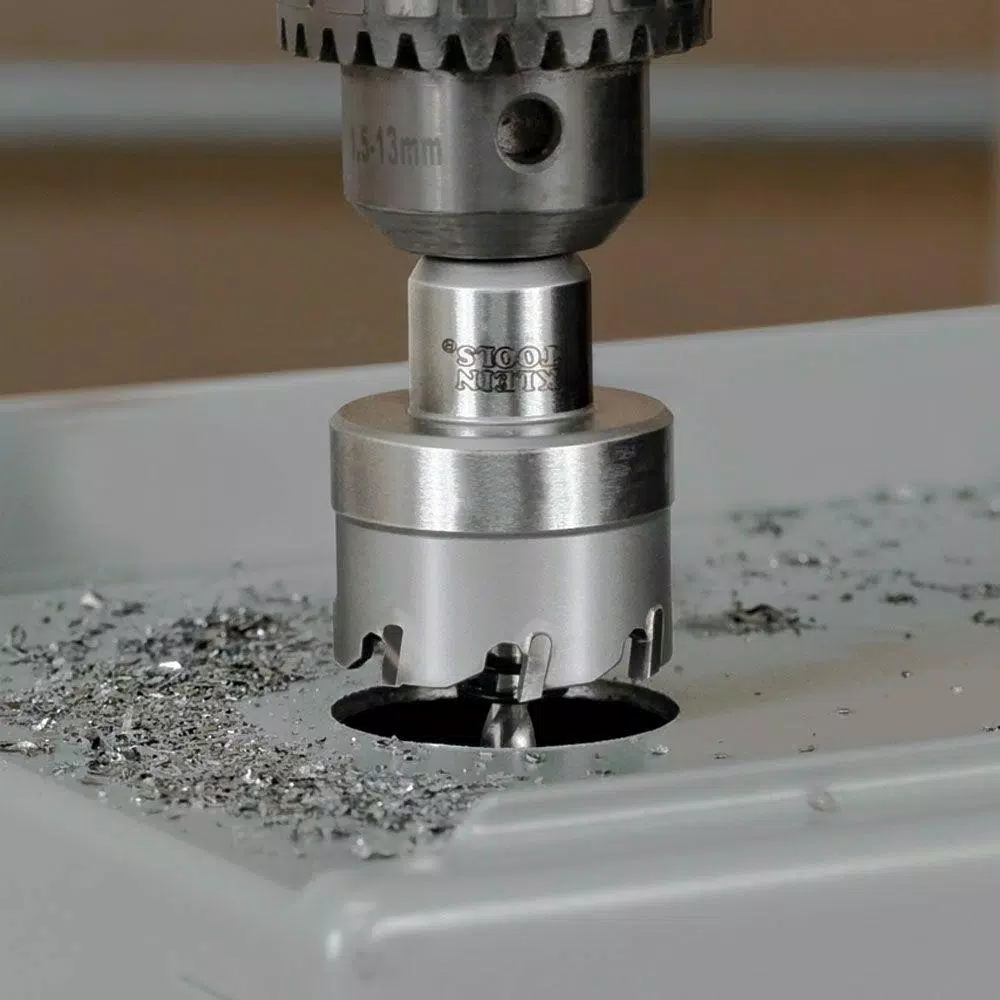 Klein Tools 1-3/8 in. Carbide Hole Cutter with Arbor and Pilot Bit