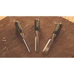 Stanley 3-Piece Wood Chisel Set, Carbon Steel Blades, 1/2 in., 3/4 in., and 1 in. thumbnail 2