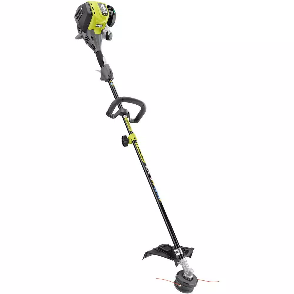 RYOBI 4-Cycle 30cc Straight Shaft Gas Trimmer, Attachment Capable