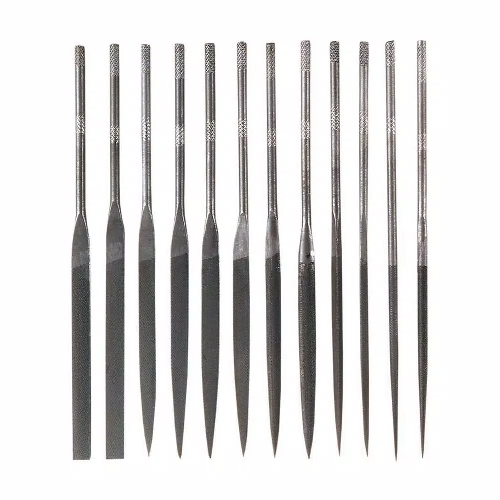 General Tools 12-Piece Swiss Pattern Needle File Set for Precision Metalwork