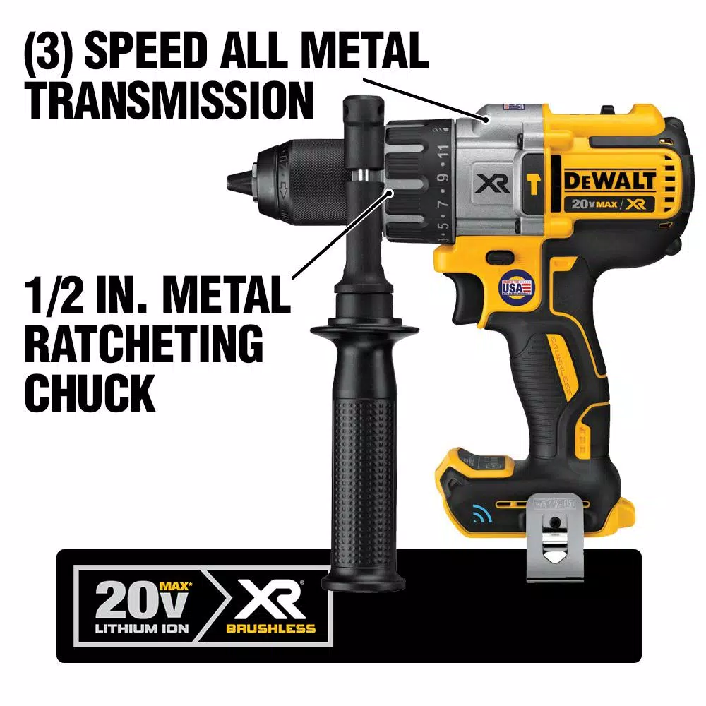 DEWALT 20V MAX XR Brushless 1/2 in. Hammer Drill Driver with Tool Connect (Tool Only)