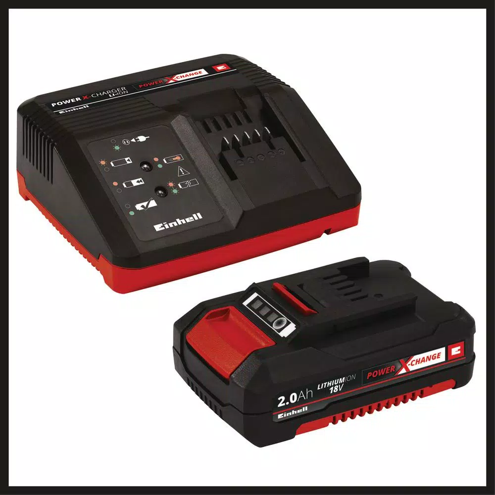 Einhell PXC 18V Cordless Compact Detail Palm Sheet Sander Kit with 2.0 Ah Battery and Fast Charger