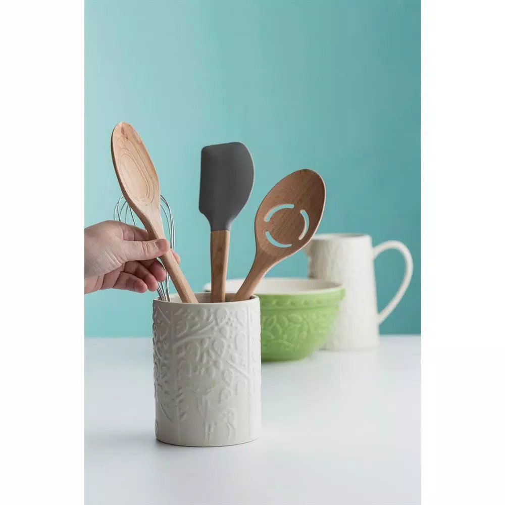 Mason Cash In the Forest Stoneware Utensil Jar, Cream