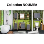 Unbranded Noumea 2-in-1 Wood Toilet Paper Holder and Floor Storage Cabinet - Gray/Brown thumbnail 5