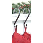 Haute Decor Stocking Scrolls Steel Stocking Holders in Pewter (2-Pack) thumbnail 2