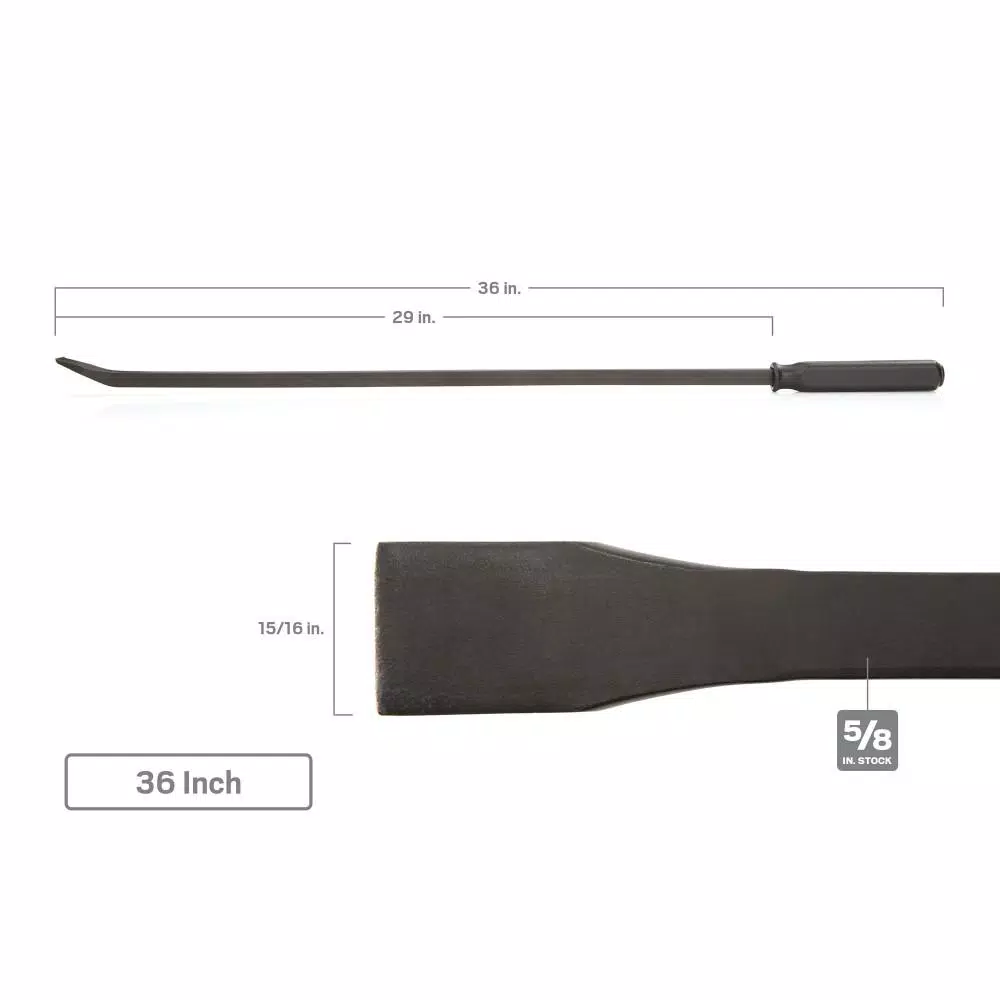TEKTON 3-Piece Angled Tip Handled Pry Bar Set (17 in., 25 in., and 36 in.)