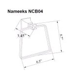 Nameeks Classic Hotel Wall Mounted Square Towel Ring, Chrome Finish thumbnail 2