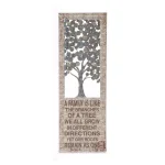 LITTON LANE 12 x 36 in. Shabby Chic Family Branches Inspirational Quote Wall Decor, Rustic Abstract Tree Art thumbnail 4