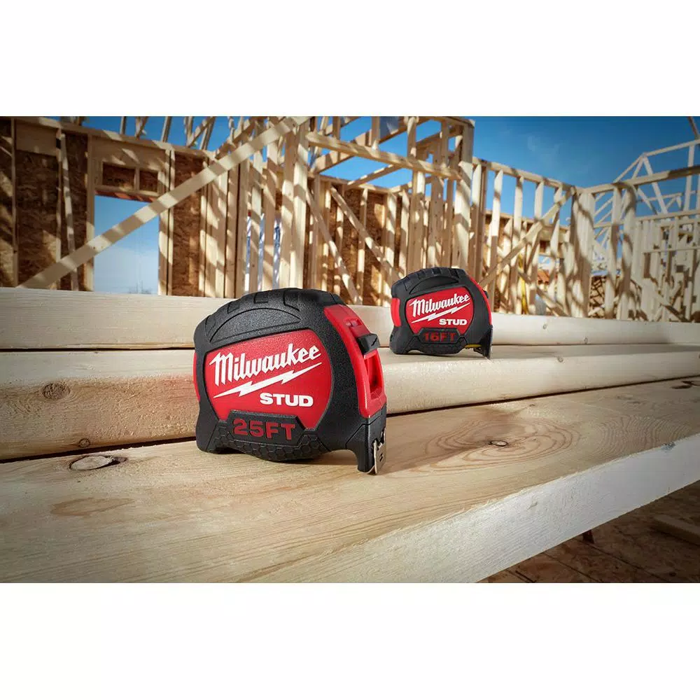 Milwaukee STUD Tape Measure 2-Pack (25 ft. and 16 ft.) with EXO360 Blade Technology