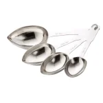 ExcelSteel 4-Piece Heavy Duty Stainless Steel Measuring Spoon Set with Organizing Ring thumbnail 1