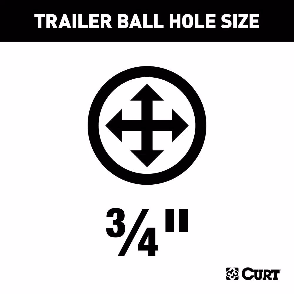 CURT Class 1 Fixed-Tongue Trailer Hitch, 1.25 in. Receiver, Square Tube, Gloss Black
