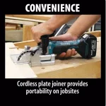 Makita 18V LXT Cordless 0.75 in. Plate Joiner with Bonus 5.0Ah Battery (XJP03Z) thumbnail 7