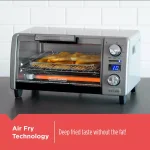 BLACK+DECKER Crisp 'n Bake 4-Slice Silver Countertop Air Fry Toaster Oven with Convection thumbnail 3