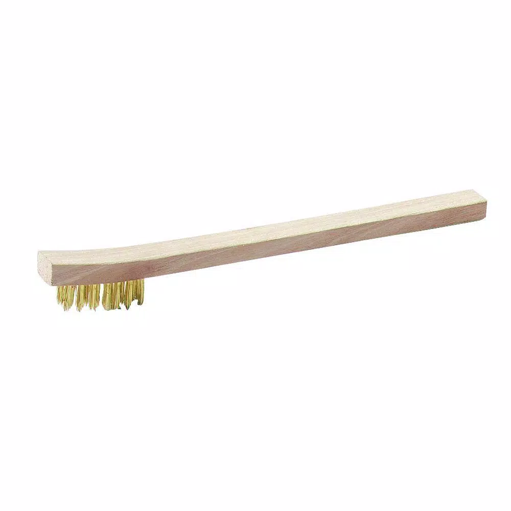 Carlisle 7.25 in. Brass Bristle Wood Handle Utility Wire Brush (Case of 36)