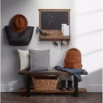 Kate and Laurel Stallard Rustic Brown Multi-Function Chalkboard Memo Board with Hooks and Pockets thumbnail 4