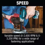 Makita 12V MAX CXT 1/2 in. Sq. Drive Cordless Impact Wrench with 4.0 Ah Battery Kit thumbnail 6