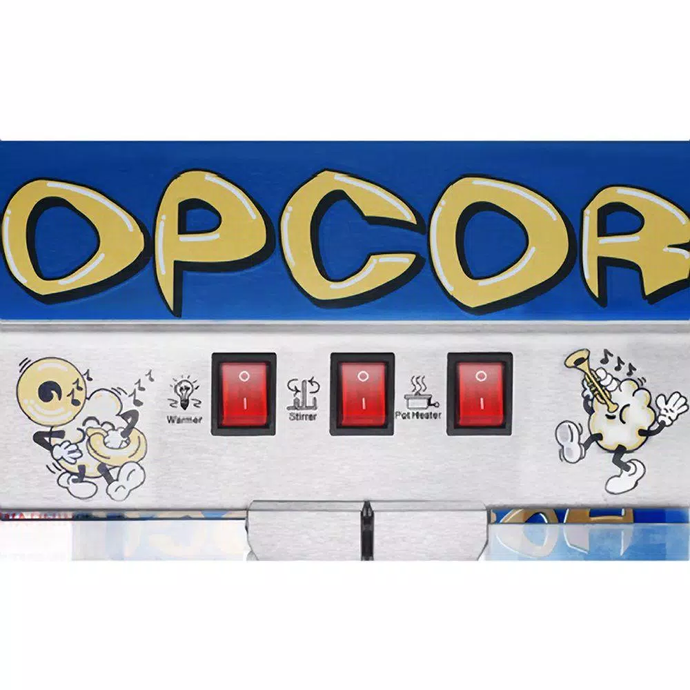Great Northern Pop Heaven 12 oz. Blue Countertop Popcorn Machine, 1350W Commercial Quality Popper