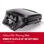 George Foreman Rapid Grill 80 sq. in. Electric Indoor Grill and Panini Press, Black thumbnail 6