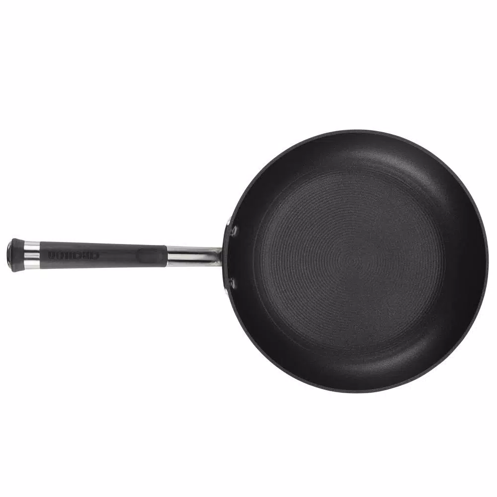 Circulon Contempo 11 in. Hard-Anodized Aluminum Nonstick Skillet with Lid, Black