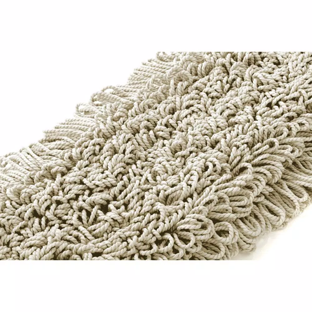 Alpine Industries 48 in. Cotton Dust Mop Set with 60 in. Telescopic Iron Handle