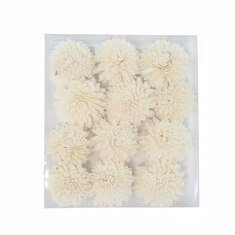 LITTON LANE White Sola Wood Carnation and Rose Artificial Flower Set (Set of 2)