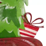 Glitzhome 31.89 in. Rusty Metal Christmas Truck Yard Stake and Wall Decor thumbnail 4