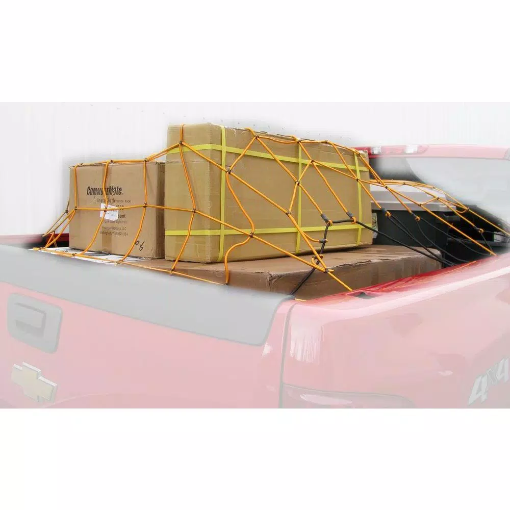 HitchMate StretchWeb 5 ft. x 8 ft. Heavy-Duty Cargo Netting with 12 Hooks and Storage Bag