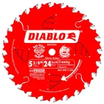 Diablo 5-3/8 in. 24-Tooth Framing Trim Saw Blade, 10 mm Arbor thumbnail 1