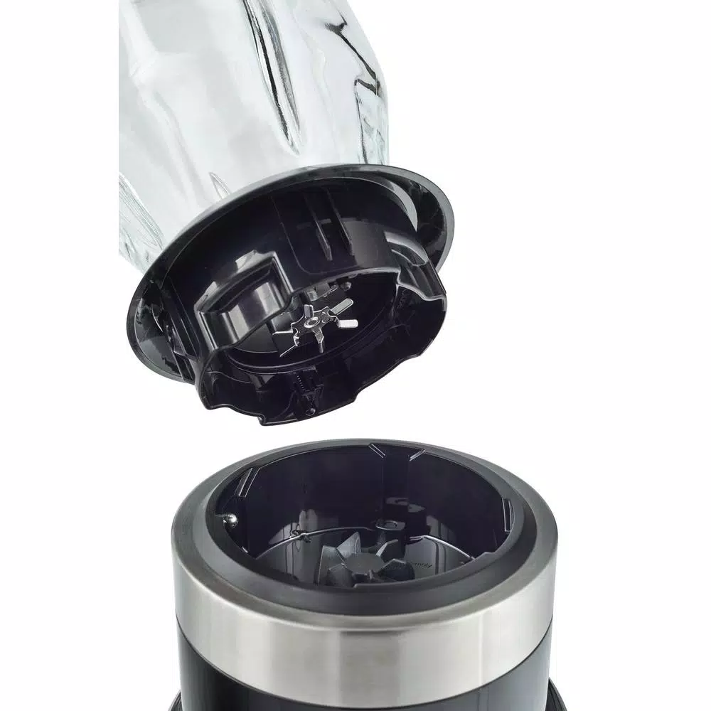 Braun PureMix 1000W Countertop Blender with 56 oz. Thermal Resistant Glass Jug, 3-Speed, Black & Stainless Steel