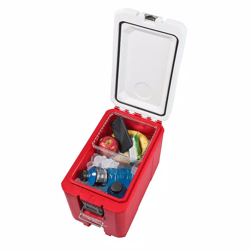 Milwaukee M18 PACKOUT Radio/Speaker with Charger, 22 in. Rolling Tool Box & 16 Qt. Cooler Kit