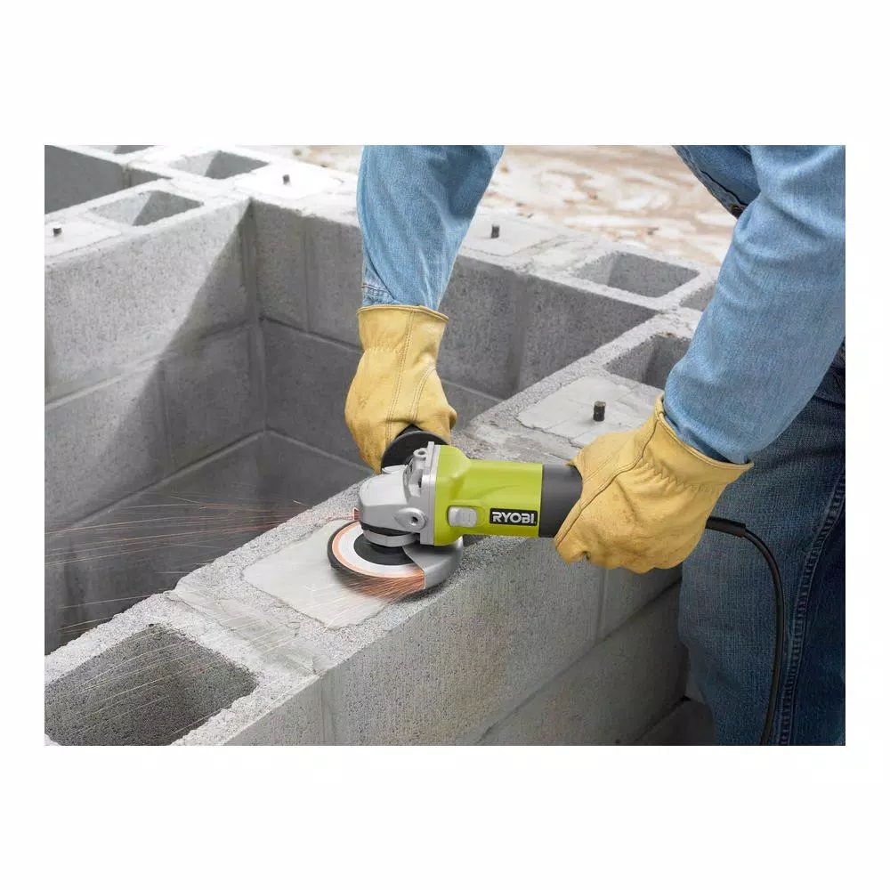 RYOBI 5.5 Amp Corded 4-1/2 in. Angle Grinder, 11,000 RPM