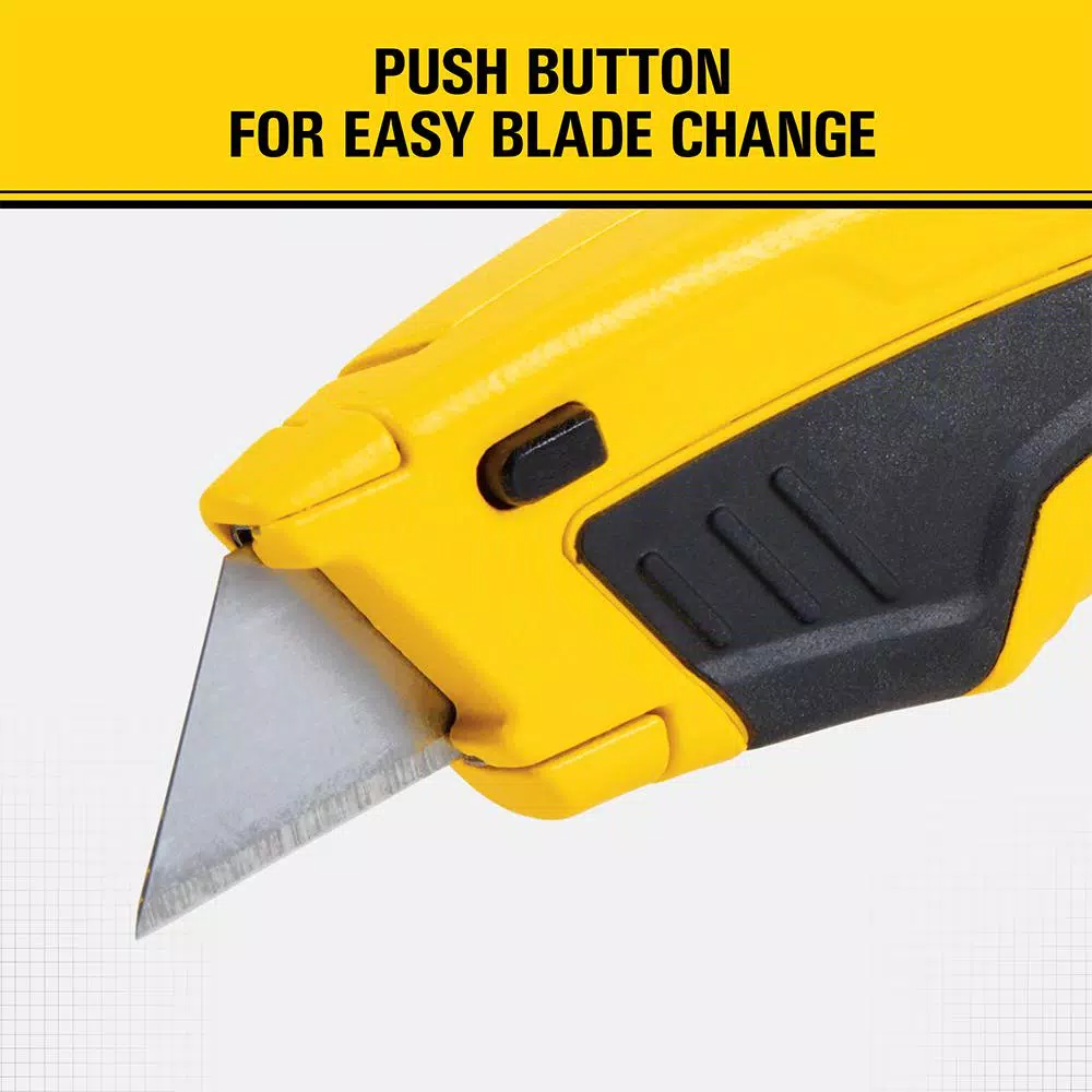 Stanley Retractable Utility Knife with 10 Bonus Steel Blades and Integrated Storage