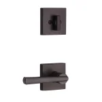 Baldwin Prestige Spyglass Single Cylinder Venetian Bronze Door Handleset with Square Lever thumbnail 7