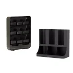 Mind Reader Black Coffee and Tea Station Organizer with Pod, Cup, and Condiment Storage thumbnail 1