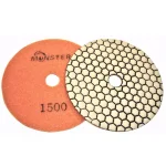 Monster 5 in. Honeycomb Dry Diamond Polishing Pad Set with Back Holder, 8-Piece Kit thumbnail 9