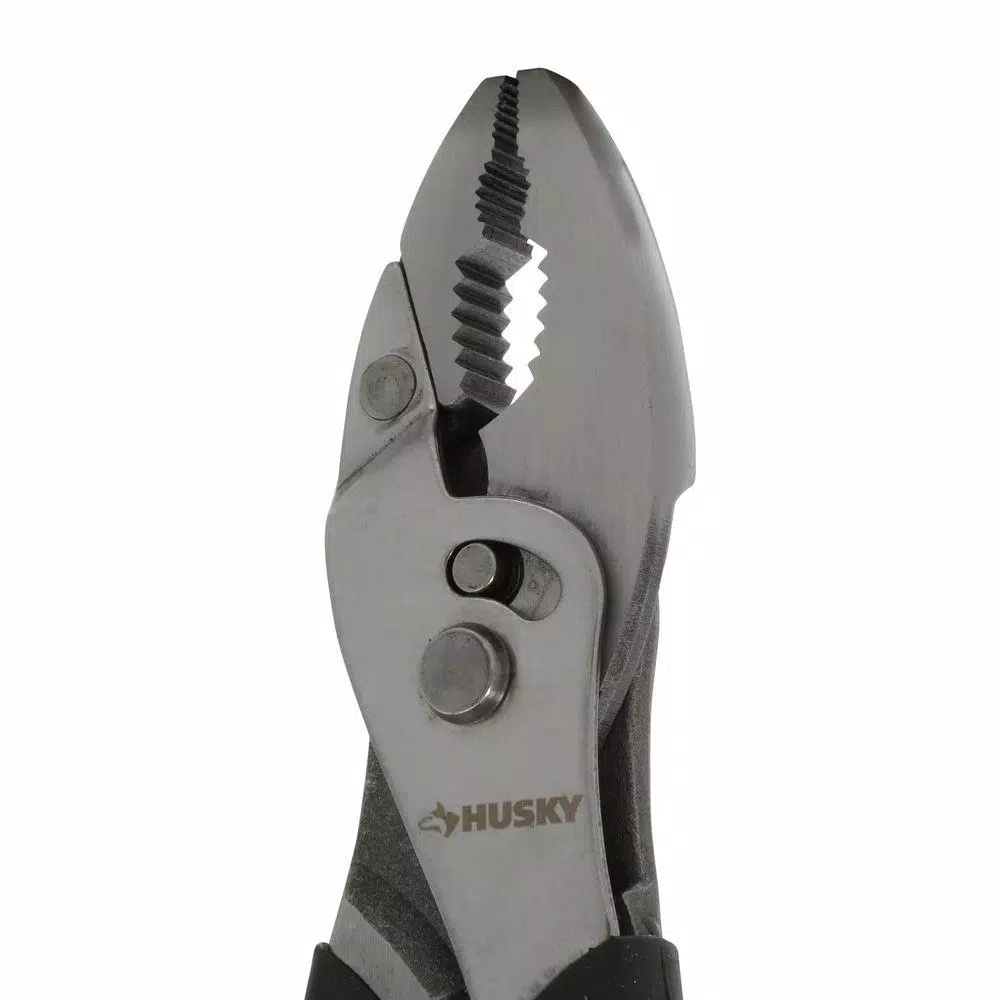 Husky 8 in. Self-Adjusting Slip Joint Pliers with Wire Cutting Shear