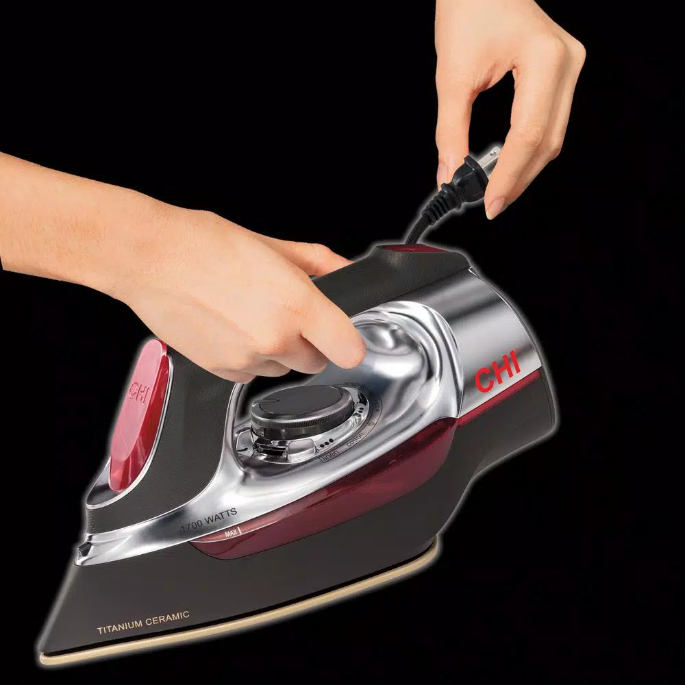 CHI Retractable Cord Steam Iron with Titanium-Infused Ceramic Soleplate