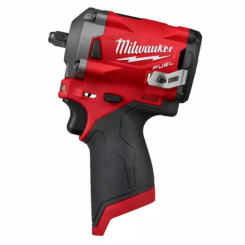 Milwaukee M12 FUEL 12V Brushless Stubby 3/8 in. Impact Wrench & 1/4 in. Hex Hydraulic Impact Driver Combo Kit