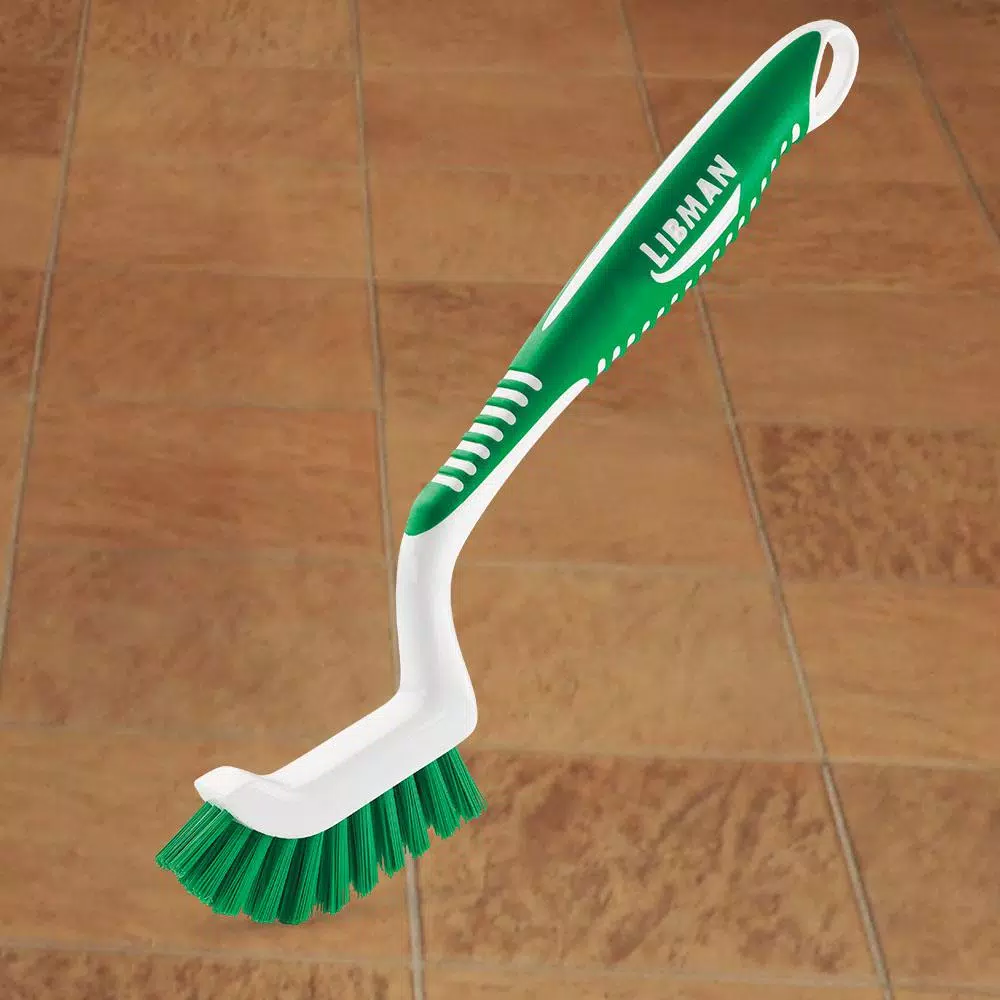 Libman Tile and Grout Brush with Ergonomic Rubber Grip