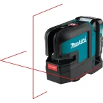 Makita 12V MAX CXT Self-Leveling Red Cross-Line Laser Kit (2.0 Ah) thumbnail 2