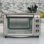 BLACK+DECKER 1500W 6-Slice Convection Toaster Oven with Broiler Pan, Black and Silver thumbnail 2