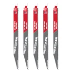 Milwaukee 12 in. WRECKER Carbide Teeth Reciprocating Saw Blade, 6 TPI, 5-Pack thumbnail 5