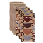 RITZ T-fal Coffee Multicolor Cotton Kitchen Dish Towel Set, 6-Piece thumbnail 1