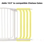 Dreambaby 10.5 in. Gate Extension for Chelsea Series Standard Height Child Safety Gates, White thumbnail 2