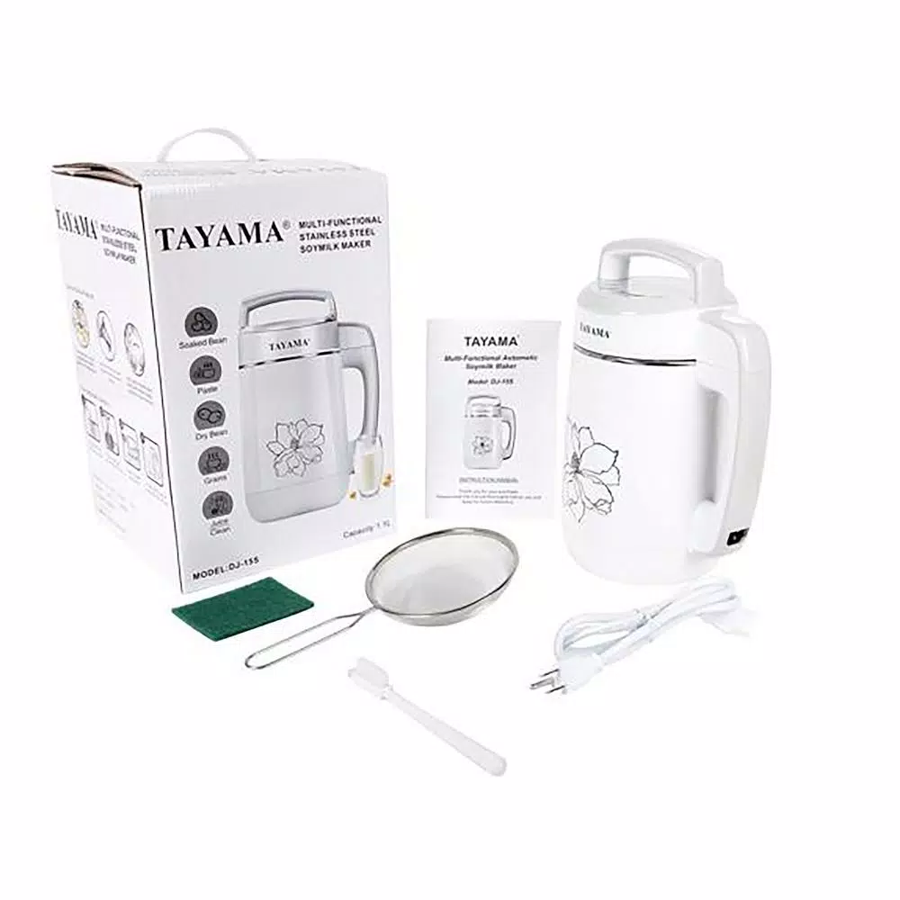 Tayama DJ-15S Multi-Functional 1.1L Stainless Steel Soy Milk Maker & Juicer