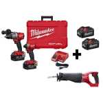 Milwaukee M18 FUEL 3-Tool Combo Kit: Hammer Drill, Impact Driver, and Reciprocating Saw thumbnail 1