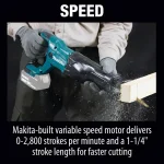 Makita 18V LXT Cordless Reciprocating Saw & Oscillating Multi-Tool Combo Kit (Tool Only) thumbnail 7