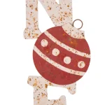 Glitzhome 36 in. Rusty Metal Noel Yard Stake and Wall Decor, Holiday Garden Ornament thumbnail 2