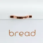 Home Basics White Grove Modern Bread Box with Rose Gold Handle - Stainless Steel Kitchen Storage thumbnail 5