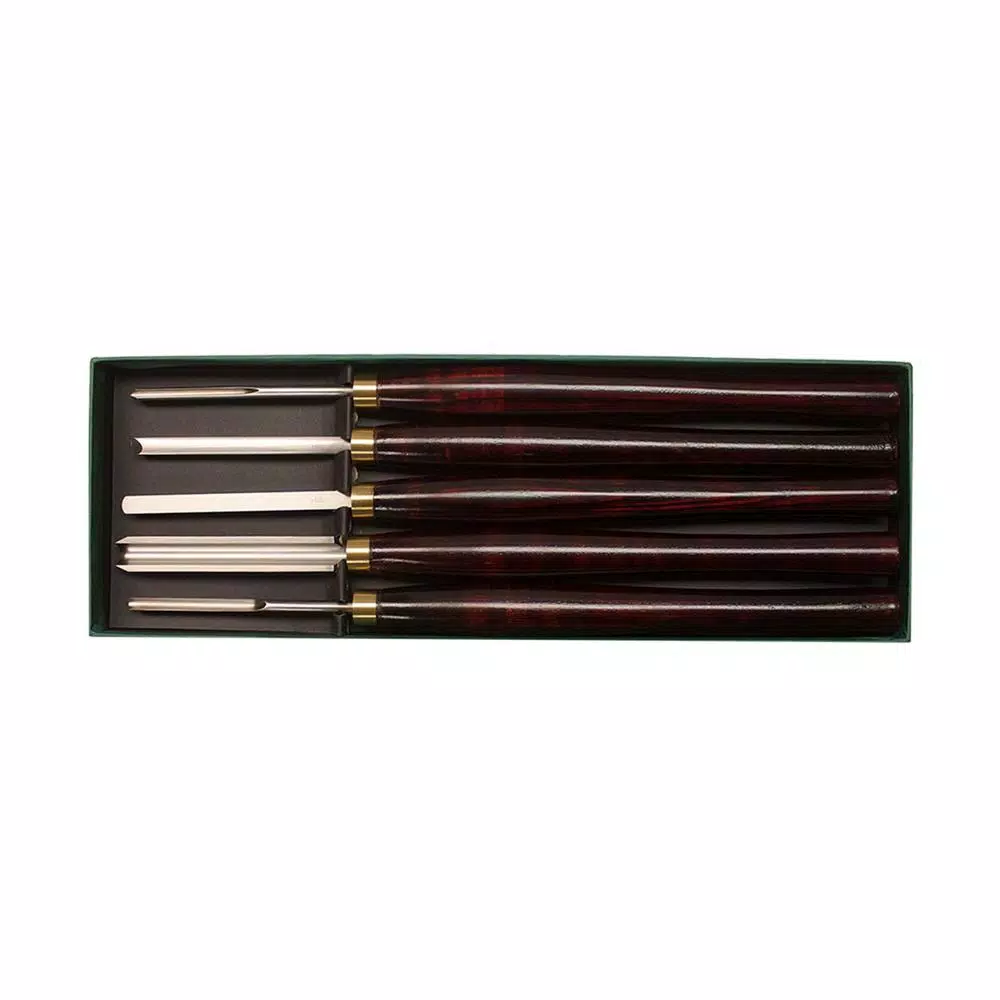 NOVA 9034 5-Piece Standard Woodturning Chisel Set with M2 Steel Blades
